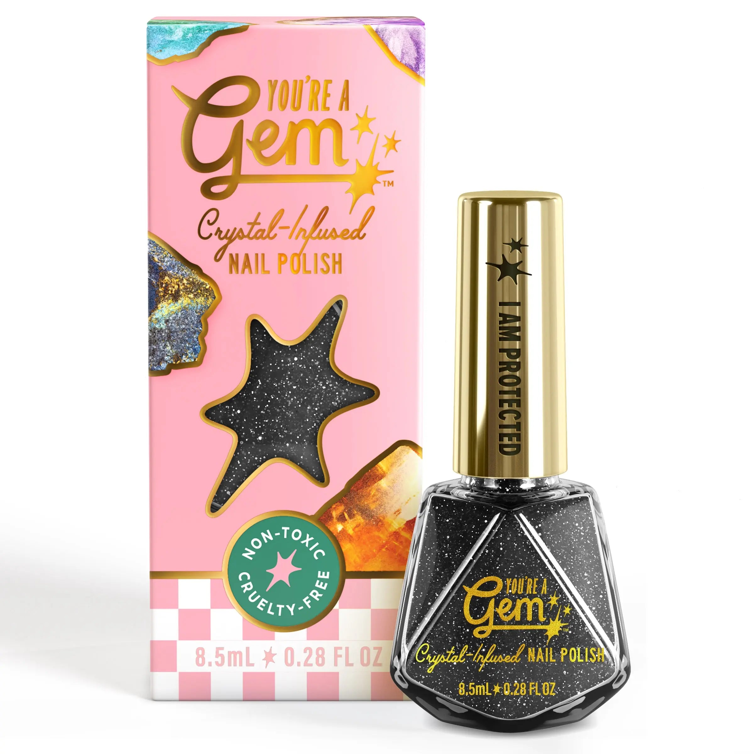 Black Tourmaline Crystal-Infused Nail Polish My Store