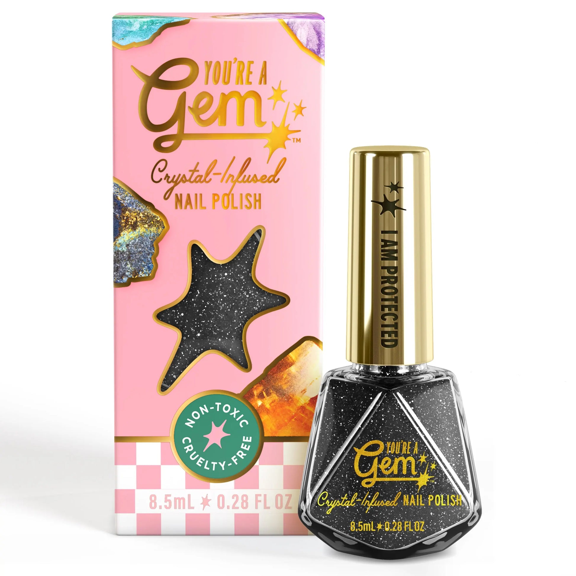 Black Tourmaline Crystal-Infused Nail Polish My Store