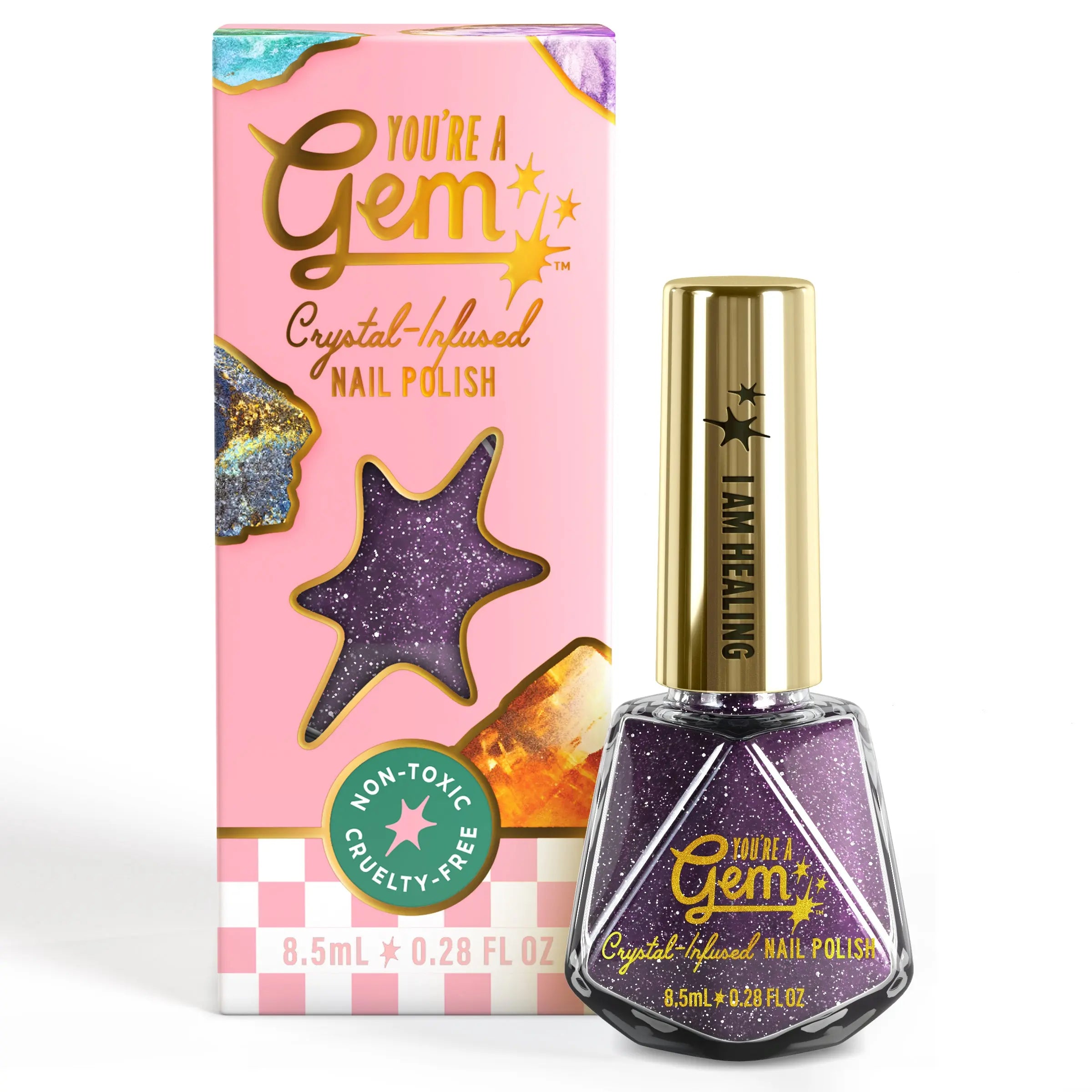 Amethyst Crystal-Infused Nail Polish My Store