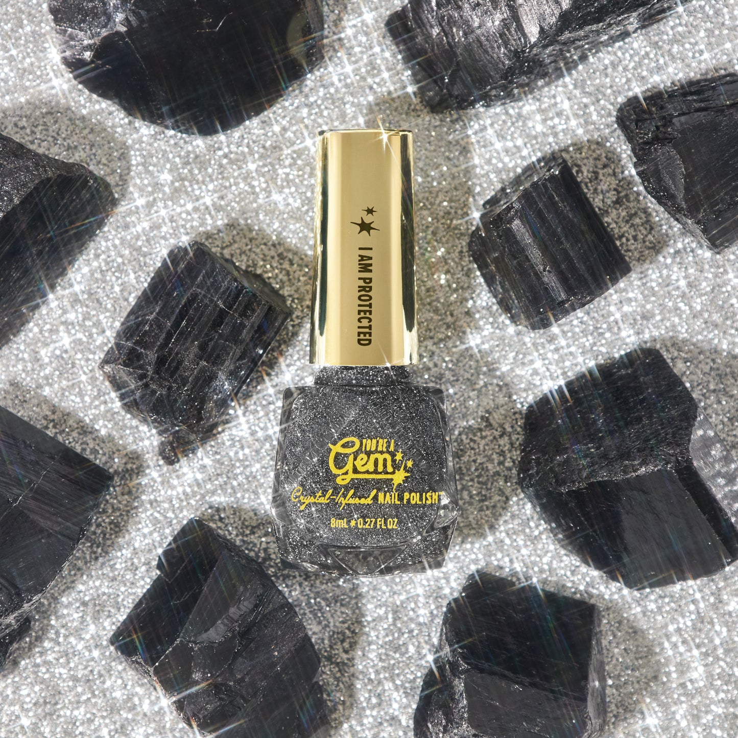 Black Tourmaline-Infused Nail Polish